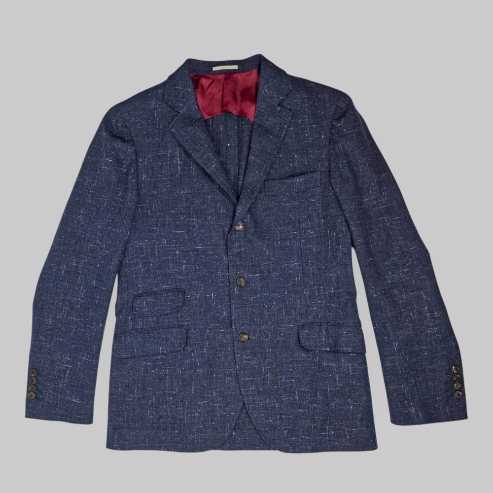 Brunello Cucinelli Sport Coat Blazer 52 EU/42 US Unstructured Linen/Wool/Silk